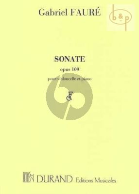 Sonate No.1 Op.109 Violoncello-Piano