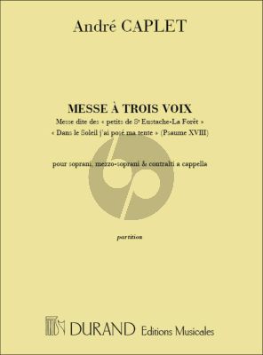 Caplet Messe a 3 voix chant-piano