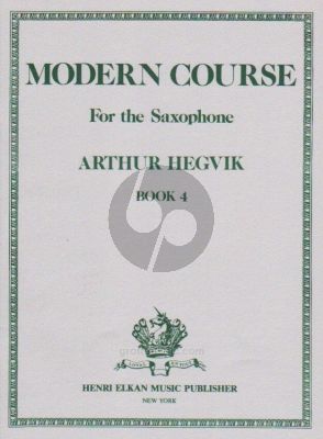 Hegvik Modern Course Vol.4 Saxophone