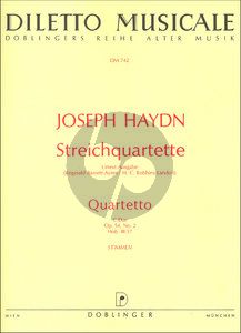 Streichquartett Op.54 No.2 C-Dur Hob. III:57 2 Violinen, Viola und Violoncello Stimmen