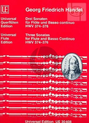 3 Hallenser Sonaten HWV 374 - 376 Flöte und Bc