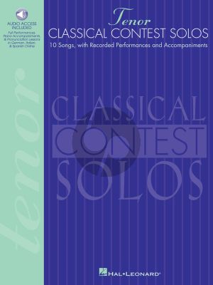 Album Classical Contest Solos for Tenor Book with Audio Online