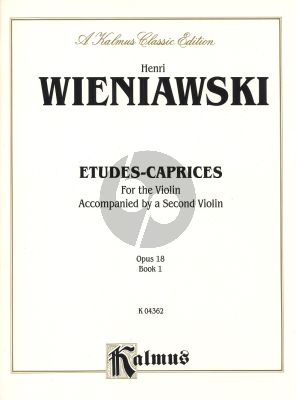 Wieniawski Etudes-Caprices Op.18 Vol.1 Violin (Accompanied by a Second Violin)