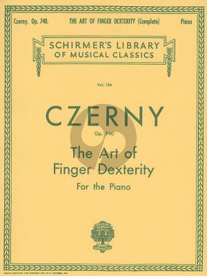 Czerny The Art of Finger Dexterity Op.740 Piano
