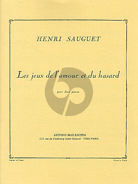 Sauguet Jeux de l'Amour et du Hasard por 2 Piano's