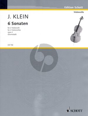 Klein 6 Sonaten Op.2 fur 2 Violoncellos (Herausgeber Gerhart Darmstadt)