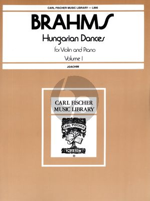 Brahms Hungarian Dances Vol.1 No. 1 - 5 Violin and Piano (Edited by Joseph Joachim)