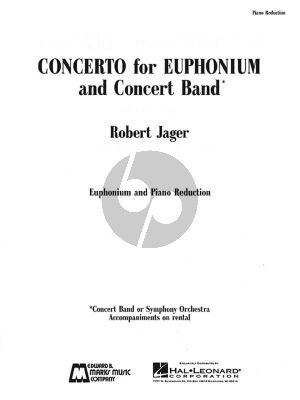 Jager Concerto for Euphonium and Concert Band (piano reduction)