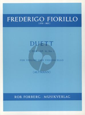 Fiorillo Duet Op. 31 No. 1 Violine und Violoncello (Wilhelm Altmann)