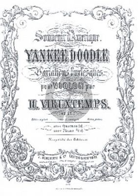 Vieuxtemps Yankee Doodle Op. 17 Variations burlesques pour Violon et Piano