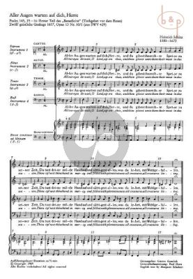 Das Benedicite vor dem Essen "Aller Augen warten auf dich Herrn" SWV 429 (SATB-Bc)