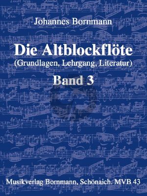 Bornmann  Die Altblockflote Vol.3 - Grundlagen-Lehrgang- Literatur