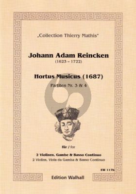 Reinken Hortus Musicus 6 Partiten No. 3 - 4 2 Violinen-Gambe und Bc (Part./Stimmen)