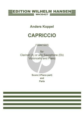 Koppel Capriccio Clarinet [A]-Alto Saxophone-Cello and Piano (Score/Parts)