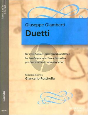 Giamberti Duetti (SS/TT) (edited by Giancarlo Rostirolla)