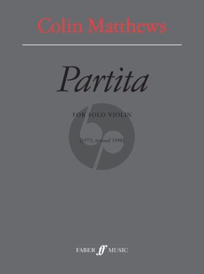 Matthews Partita for Violin solo (1975 rev. 1998)