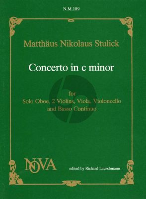 Stulick Concerto a 5 c-minor (Oboe- 2 Violins-Viola-Bc) (red. Oboe-piano) (Lauschmann)