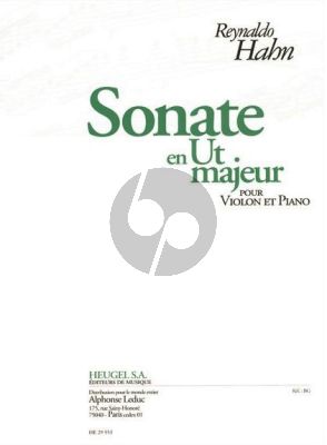 Hahn Sonate Ut-majeur Violon et Piano