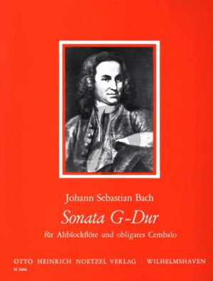 Sonate G-dur (orig. A-dur) BWV 1032 fur Altblockflote und Klavier