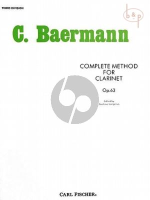 Complete Method for Clarinet Vol. 3 (Third Division) Daily Studies Op.63
