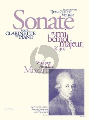 Mozart Sonate E-flat major KV 302 Clarinette et Piano (Jean-Claude Veilhan)