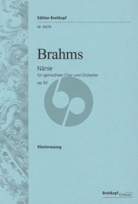 Nanie Op. 82 Chor und Orchester Klavierauszug