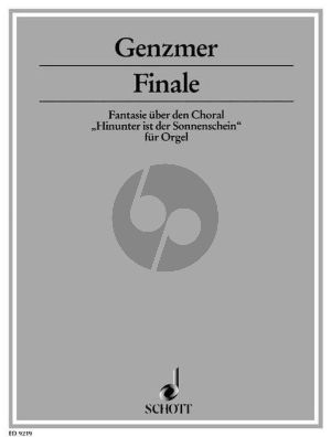 Genzmer Finale Fantasie "Hinunter ist der Sonnenschein" GeWV 411 Orgel