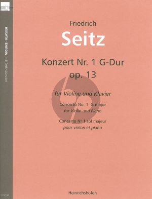 Seitz Schulerkonzert No. 1 Opus 13 Violine und Klavier