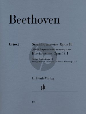 Beethoven Streichquartette Op.18 (und Streichquartettfassung Klaviersonate Op.14/I) (Stimmen)