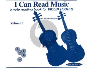 Martin I Can Read Music Volume 1 Violine (a note reading book for Violin students)