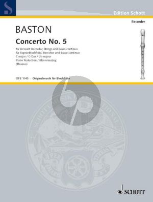 Baston Concerto No.5 C-major Descant Rec.-Strings-Bc (piano red.)