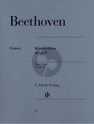 Beethoven Klaviertrios Vol. 2 for Violin, Violoncello and Piano Score and Parts (Edited by Günter Raphael - Fingering by Walther Lampe) (Henle-Urtext)