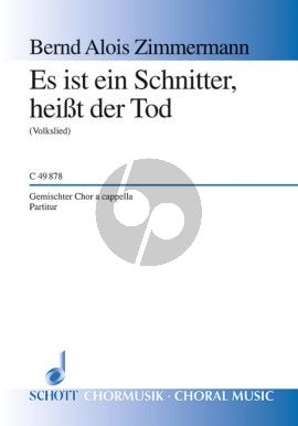 Zimmermann Es ist ein Schnitter heisst der Tod SATB