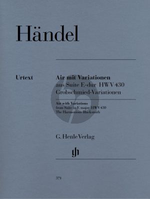 Handel Air with Variations (The Harmonious Blacksmith) (from Suite E-major HWV 430) for Piano Solo (ed. A.Hicks) (Henle-Urtext)