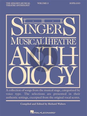 The Singers Musical Theatre Anthology Vol.3 Soprano (Compiled by Richard Walters) (Book Only)