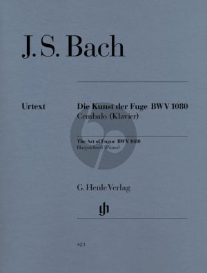 Bach Kunst der Fuge BWV 1080 for Harpsichord or Piano (edited by Davitt Moroney) (Henle Urtex - Without Fingering/One Fingersatz)