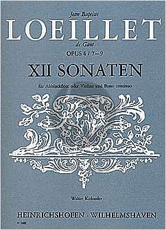 Sonaten Op.4 Vol.3 Altblockflöte[Oboe/Violine]-Bc