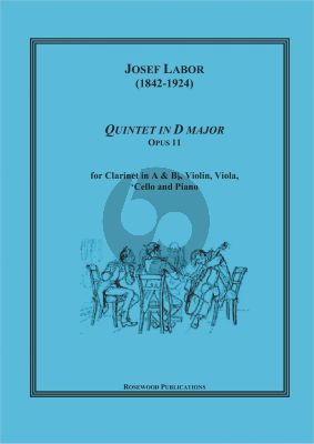 Labor Quintet D-major Clarinet in A and Bb, Violin, Viola, Violoncello and Piano Score and Parts-Vi.-Va.-Vc.-Piano