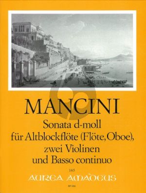 Mancini Sonata No.4 d-moll Altblockfl.[Fl./Ob.]-Vi.-Bc. (Part./Stimmen) (Pauler)