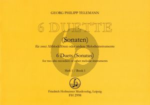 Telemann 6 Duette Vol.1 (No.1-3) 2 Altblocklfl. (Hans-Ulrich Niggemann)