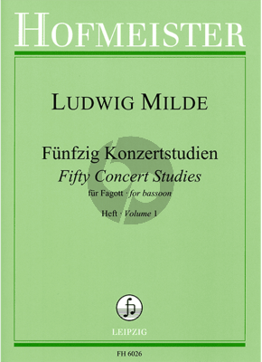 Milde 50 Konzertetuden Op.26 Vol.1 fur Fagott