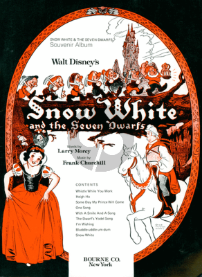 Churchill Snow White and the 7 Dwarfs - Disney Souvenir Album with Illustrations Piano-Vocal-Chords