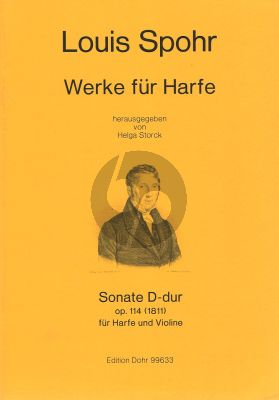 Spohr Sonate D-dur Op.114 Violine-Harfe (mit extra Violoncello Stimme)