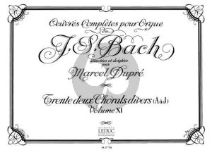 Bach Oeuvres d'Orgue Vol.11 20 Chorals Divers (Marcel Dupre)