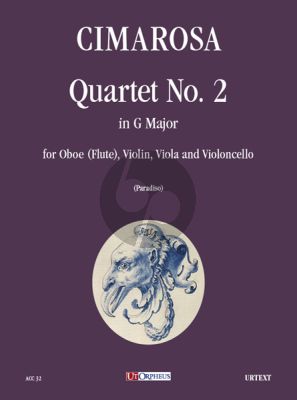 Cimarosa Quartetto No.2 G-major Oboe (Flute) -Violin-Viola-Violoncello (Score/Parts) (Claudio Paradiso)