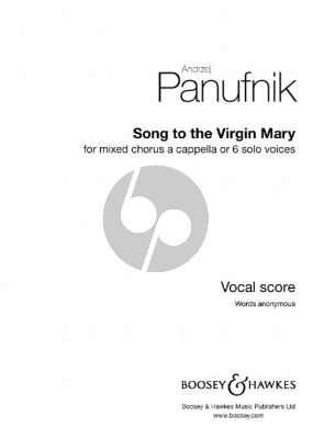 Panufnik Song to the Virgin Mary SATB