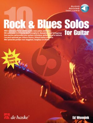 Wennink 10 Rock & Blues Solos for Guitar (with opt.parts rhythm guitar-bass guitar-drums) (Book with Audio online) (interm.)