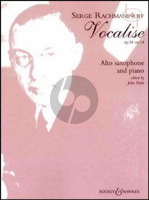 Vocalise Op.34 No.14 Alto Saxophone and Piano