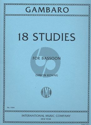 Gambaro 18 Studies for Bassoon (Kovar)