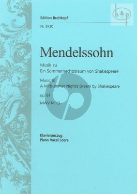 Musik zu Ein Sommernachtstraum von Shakespeare Op.61